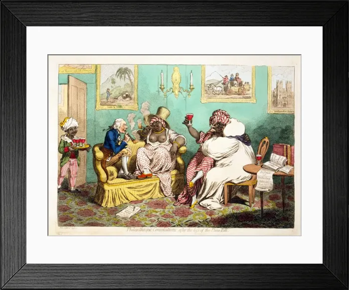 Framed Print : Philanthropic Consolations after the loss of the Slave Bill, 1796 Framed Print : Philanthropic Consolations after the loss of the Slave Bill, 1796