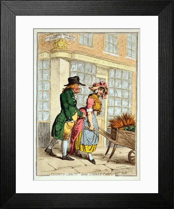 Framed Print : Sandwich Carrots: dainty Sandwich Carrots, 1796 Framed Print : Sandwich Carrots: dainty Sandwich Carrots, 1796