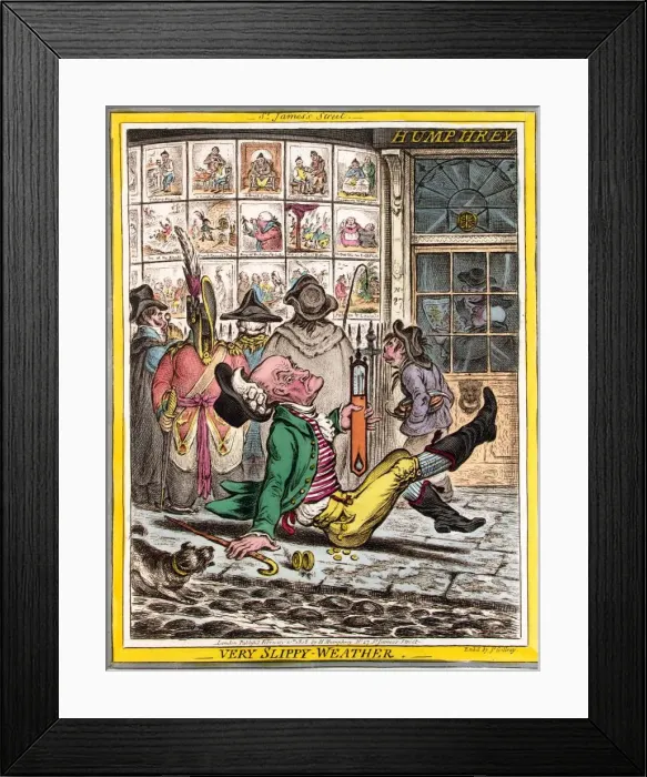 Framed Print : Very Slippy-Weather, 1808 Framed Print : Very Slippy-Weather, 1808