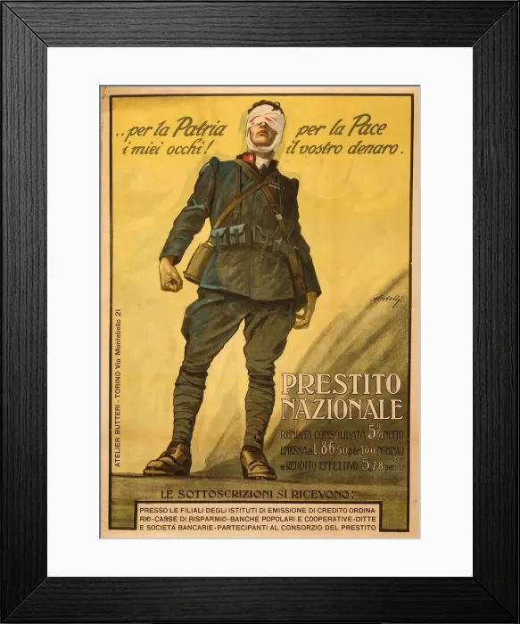 Framed Print : Per la Patria i mieli occhi! Per la Pace il vosto denaro, c. 1917 Framed Print : Per la Patria i mieli occhi! Per la Pace il vosto denaro, c. 1917