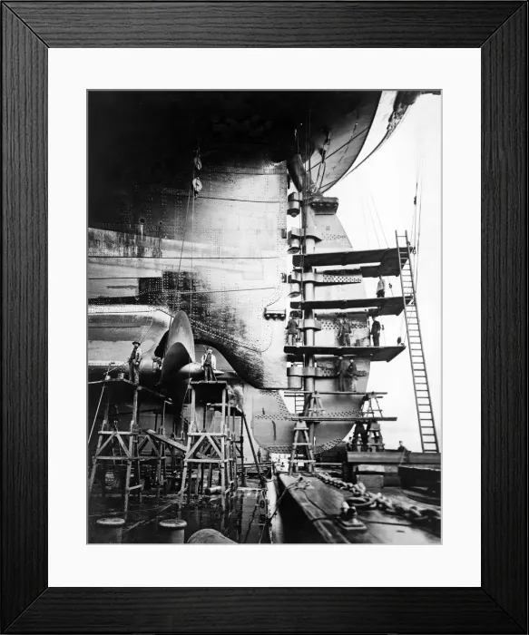 Framed Print : Rudder and screws of S. S. Imperator, c. 1912 Framed Print : Rudder and screws of S. S. Imperator, c. 1912