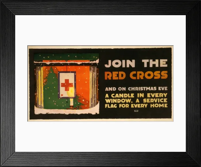 Framed Print : Christmas Fundraising Poster for the Red Cross, 1918 Framed Print : Christmas Fundraising Poster for the Red Cross, 1918