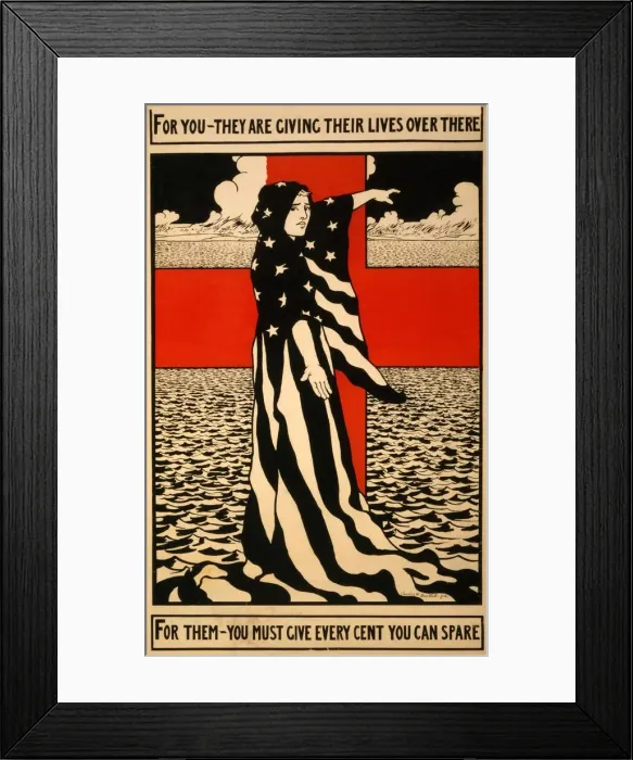 Framed Print : Fundraising Poster for the Red Cross, 1918 Framed Print : Fundraising Poster for the Red Cross, 1918