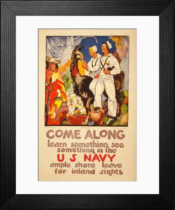 Framed Print : WW1 Recruitment Poster for the US Navy, 1919 Framed Print : WW1 Recruitment Poster for the US Navy, 1919