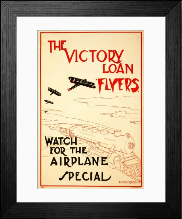 Framed Print : The Victory Loan Flyers, 1919 Framed Print : The Victory Loan Flyers, 1919