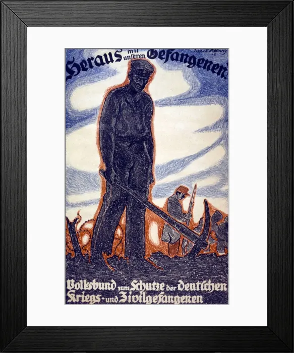 Framed Print : Campaign by the Association for the Protection of Prisoners of War calling for Framed Print : Campaign by the Association for the Protection of Prisoners of War calling for