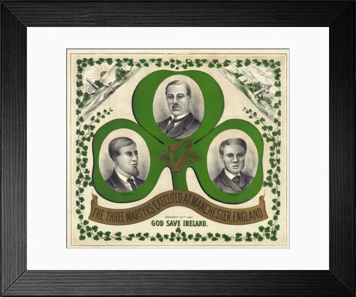 Framed Print : The Three Martyrs Executed At Manchester, England: God Save Ireland, c. 1893 Framed Print : The Three Martyrs Executed At Manchester, England: God Save Ireland, c. 1893