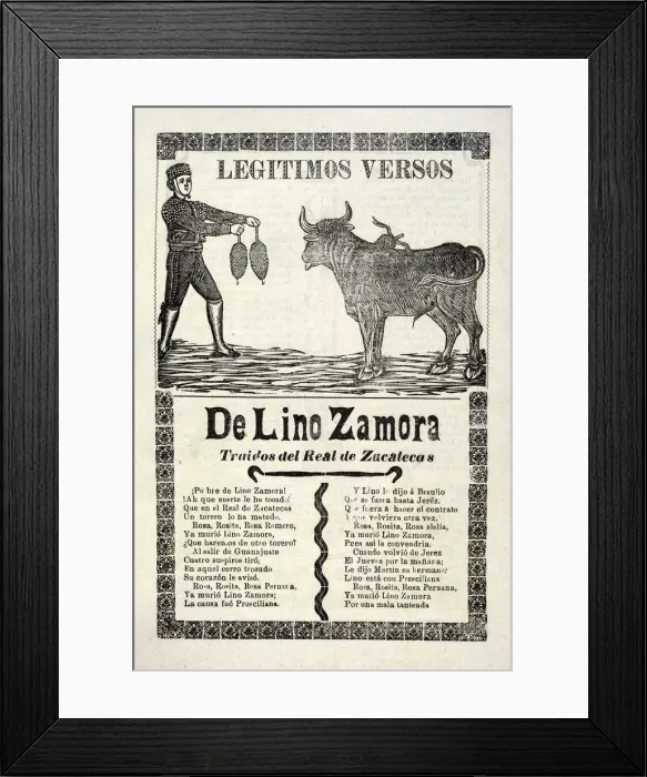 Framed Print : Legitimos versos de Lino Zamora traidos del Real de Zacatecas, 1903 Framed Print : Legitimos versos de Lino Zamora traidos del Real de Zacatecas, 1903