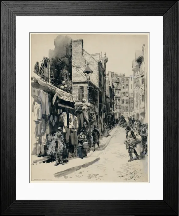 Framed Print : The Jewish Quarter, Boston, 1899 Framed Print : The Jewish Quarter, Boston, 1899