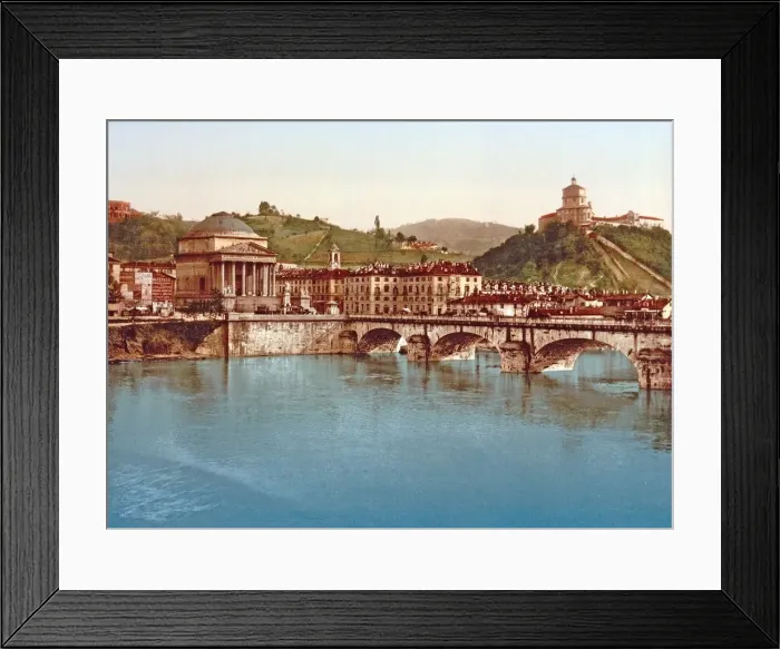 Framed Print : Gran Madre di Dio (foreground) and Santa Maria di Monte dei Cappuccini, Turin, c. 1890 Framed Print : Gran Madre di Dio (foreground) and Santa Maria di Monte dei Cappuccini, Turin, c. 1890