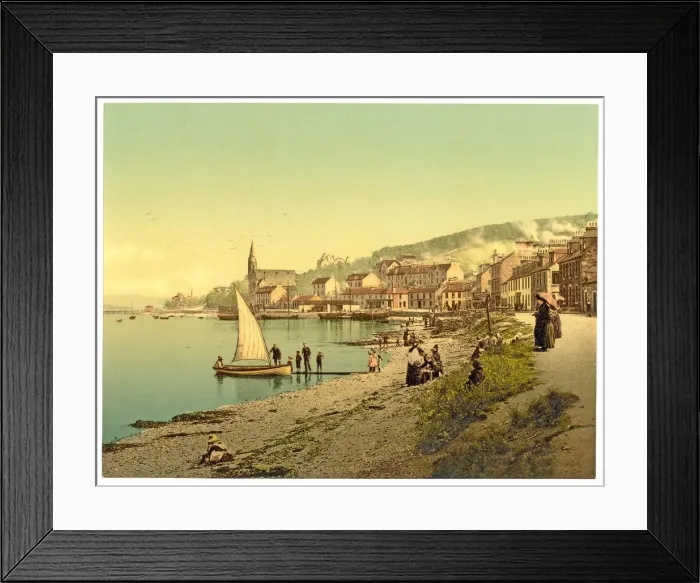 Framed Print : View of Port Bannatyne on the Isle of Bute, Scotland, c. 1900 Framed Print : View of Port Bannatyne on the Isle of Bute, Scotland, c. 1900