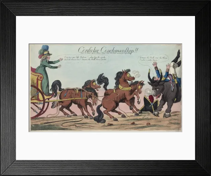 Framed Print : Consular Coachmanship!!, 1803 Framed Print : Consular Coachmanship!!, 1803