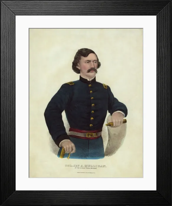 Framed Print : Col. Ja s. A Mulligan, of the Illinois Irish Brigade, 19th century Framed Print : Col. Ja s. A Mulligan, of the Illinois Irish Brigade, 19th century