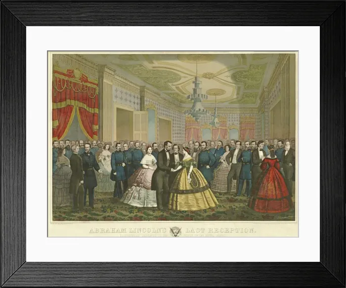 Framed Print : Abraham Lincolns Last Reception, 1865 Framed Print : Abraham Lincolns Last Reception, 1865