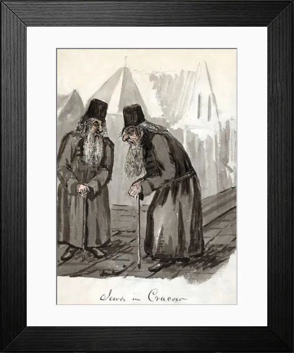 Framed Print : Jews in Cracow, c. 1862 Framed Print : Jews in Cracow, c. 1862