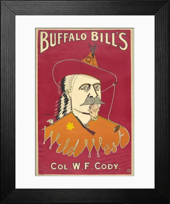 Framed Print : Buffalo Bills, Col. W. F. Cody, 1890 Framed Print : Buffalo Bills, Col. W. F. Cody, 1890