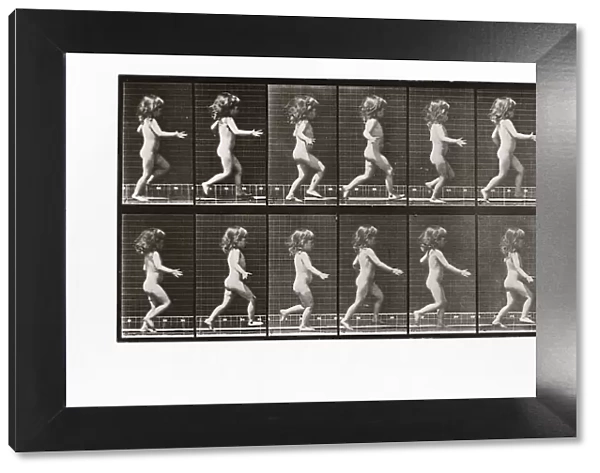 Child running, Plate 469 from Animal Locomotion, 1887 (photograph)
