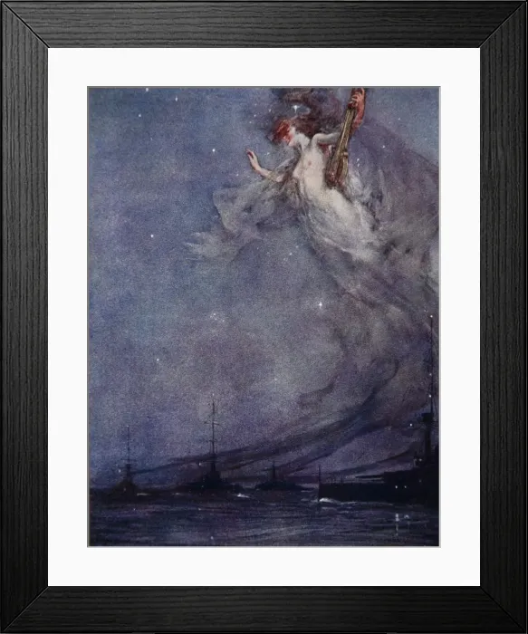 Framed Print : The Middle Watch, illustration from Drakes Drum and Other Songs of the Sea, 1905 Framed Print : The Middle Watch, illustration from Drakes Drum and Other Songs of the Sea, 1905
