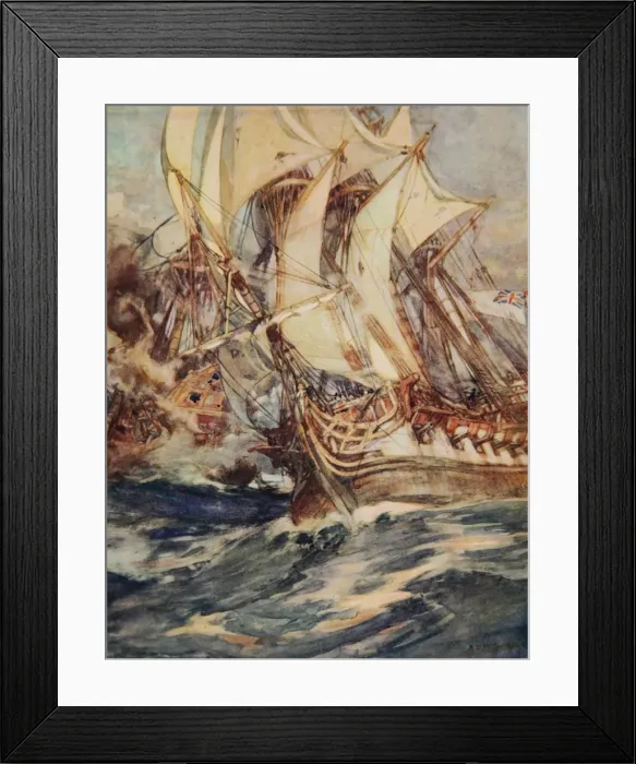 Framed Print : The Bright Medusa, illustration from Drakes Drum and Other Songs of the Sea, 1905 Framed Print : The Bright Medusa, illustration from Drakes Drum and Other Songs of the Sea, 1905