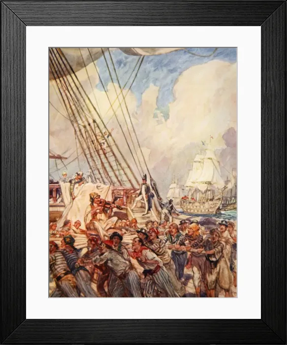 Framed Print : The Old Superb, illustration from Drakes Drum and Other Songs of the Sea, 1905 Framed Print : The Old Superb, illustration from Drakes Drum and Other Songs of the Sea, 1905