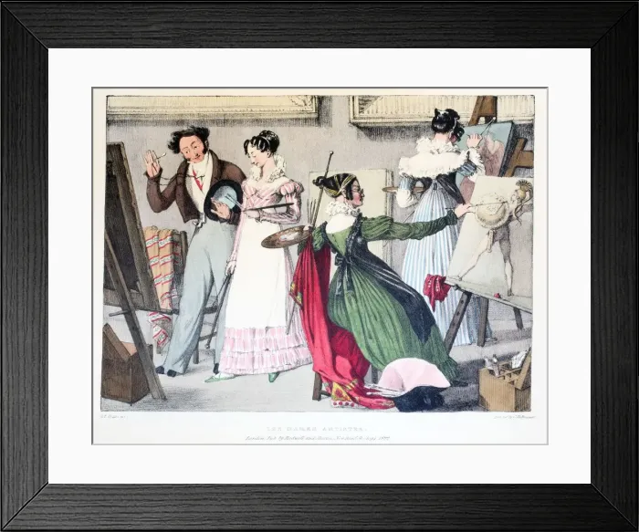 Framed Print : Les Dames Artistes, 1820 Framed Print : Les Dames Artistes, 1820