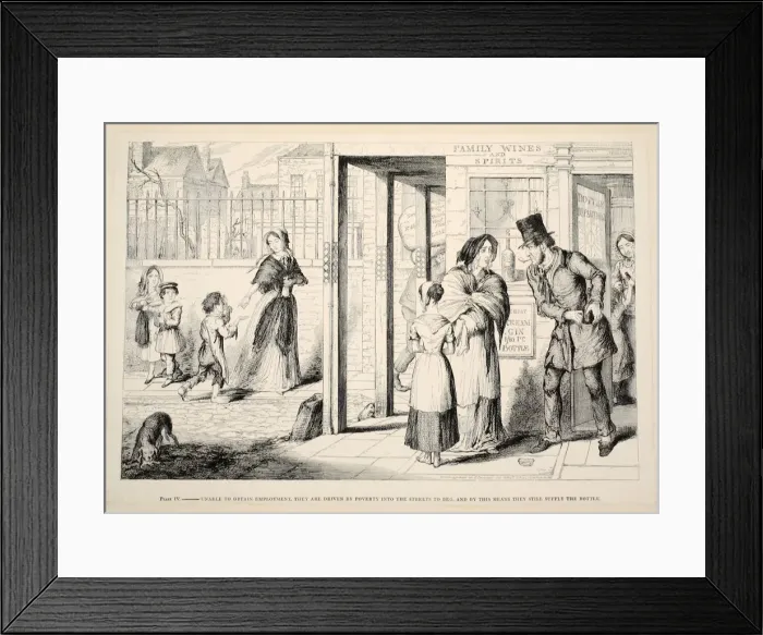 Framed Print : Unable to obtain employment, they are driven by poverty into the streets to beg Framed Print : Unable to obtain employment, they are driven by poverty into the streets to beg