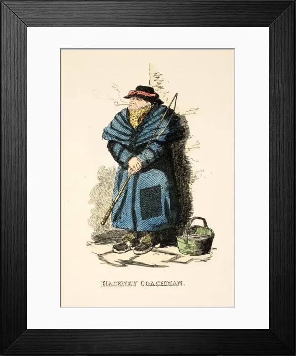 Framed Print : Hackney Coachman, 1827 Framed Print : Hackney Coachman, 1827