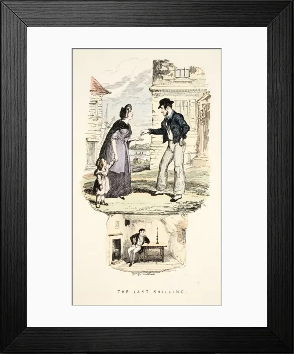 Framed Print : The Last Shilling, 1841 Framed Print : The Last Shilling, 1841