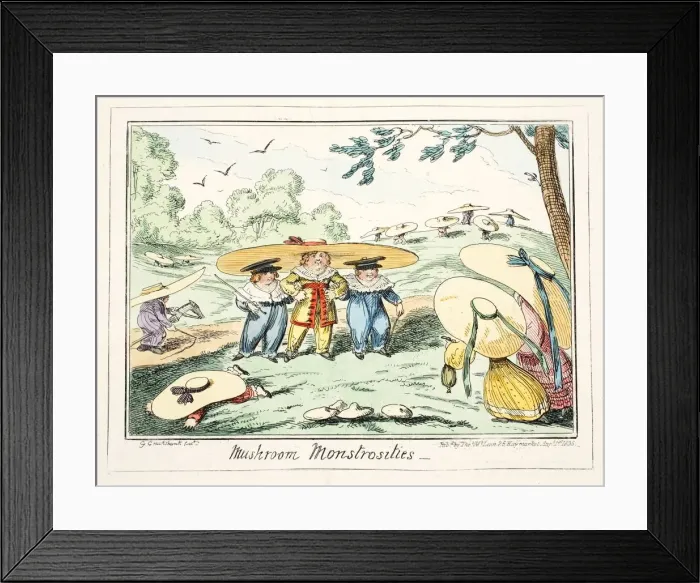 Framed Print : Mushroom Monstrosities, 1835 Framed Print : Mushroom Monstrosities, 1835
