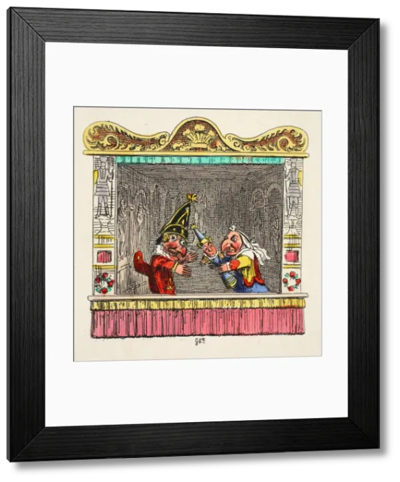 Framed Print : Punch and Judy with the Child, 1827 Framed Print : Punch and Judy with the Child, 1827