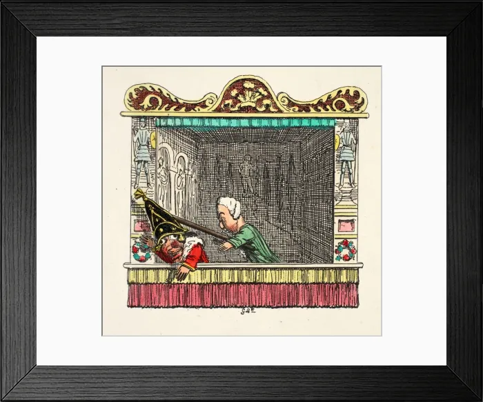 Framed Print : Punch being hit from behind by the Doctor, 1827 Framed Print : Punch being hit from behind by the Doctor, 1827