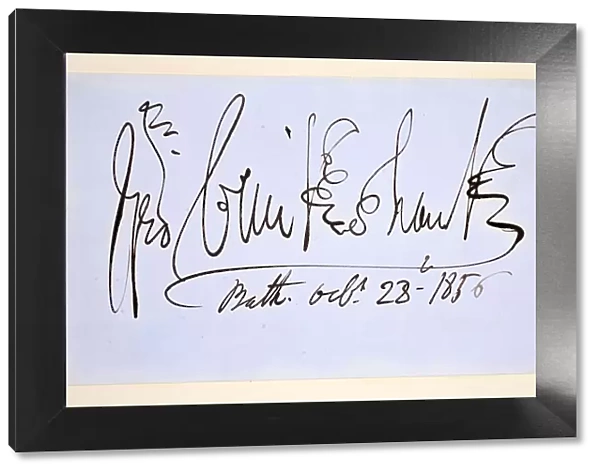 Signature of George Cruikshank, October 28th 1856