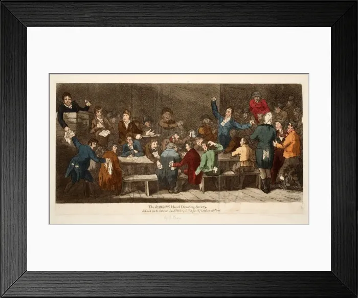 Framed Print : The ROBBING Hood Debating Society, 1809 Framed Print : The ROBBING Hood Debating Society, 1809