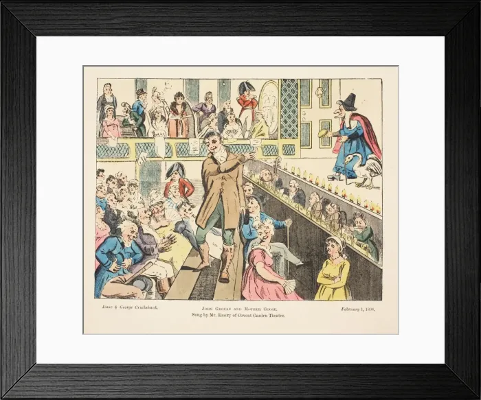 Framed Print : John Grouse and Mother Goose, Sung by Mr Emery of Covent Garden, 1808 Framed Print : John Grouse and Mother Goose, Sung by Mr Emery of Covent Garden, 1808
