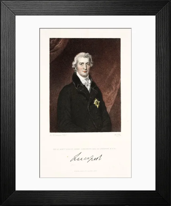 Framed Print : The Right Honourable Robert Banks Jenkinson, Earl of Liverpool, K. G. & C. 1830 Framed Print : The Right Honourable Robert Banks Jenkinson, Earl of Liverpool, K. G. & C. 1830
