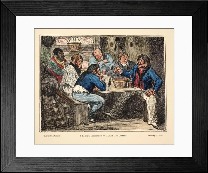 Framed Print : A Sailors Description of a Chase and Capture, 1822 Framed Print : A Sailors Description of a Chase and Capture, 1822