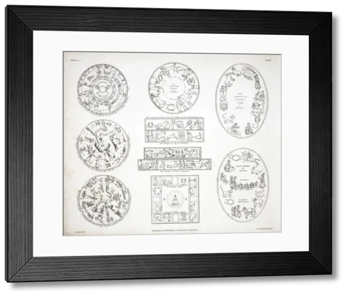 Framed Print : Various representations of the Zodiac, 1822 Framed Print : Various representations of the Zodiac, 1822