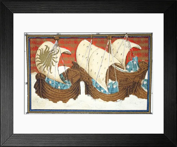 Framed Print : Richard IIs and his fleet landing Milford Haven, 19th Century Framed Print : Richard IIs and his fleet landing Milford Haven, 19th Century