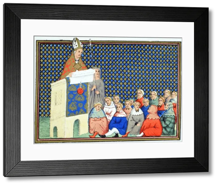 Framed Print : The Archbishop of Canterbury preaching to the English nobility against Richard II, 19th century Framed Print : The Archbishop of Canterbury preaching to the English nobility against Richard II, 19th century