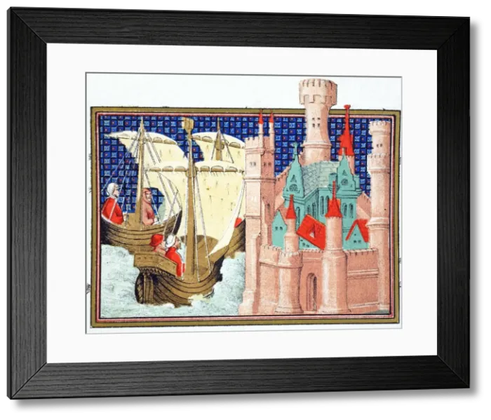 Framed Print : The Duke of Salisbury arriving at Conway Castle from Ireland, 19th Century Framed Print : The Duke of Salisbury arriving at Conway Castle from Ireland, 19th Century