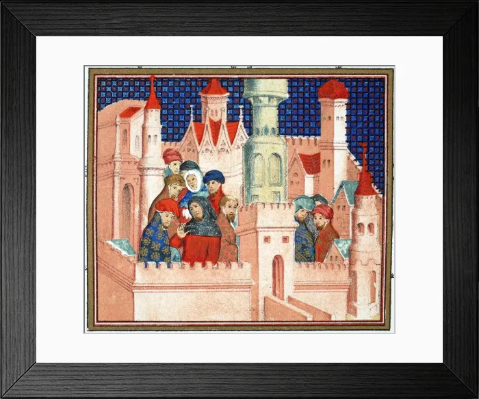 Framed Print : Consultation between Richard II and his nobles at Conway Castle, 19th Century Framed Print : Consultation between Richard II and his nobles at Conway Castle, 19th Century