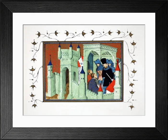 Framed Print : Dukes of Exeter and Surrey deliver the Kings message to the Duke of Lancaster, 19th Century Framed Print : Dukes of Exeter and Surrey deliver the Kings message to the Duke of Lancaster, 19th Century