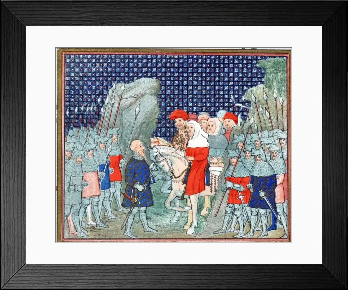 Framed Print : Richard II betrayed at Penmaur Rhos and taken prisoner by the Duke of Northumberland, 19th Century Framed Print : Richard II betrayed at Penmaur Rhos and taken prisoner by the Duke of Northumberland, 19th Century