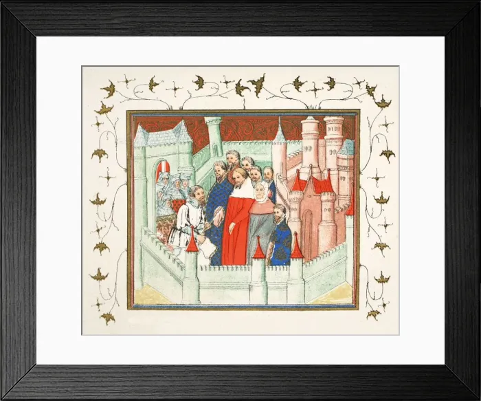 Framed Print : Richard II at Flint castle where he was delivered prisoner to Bolingbroke his rival to the throne Framed Print : Richard II at Flint castle where he was delivered prisoner to Bolingbroke his rival to the throne