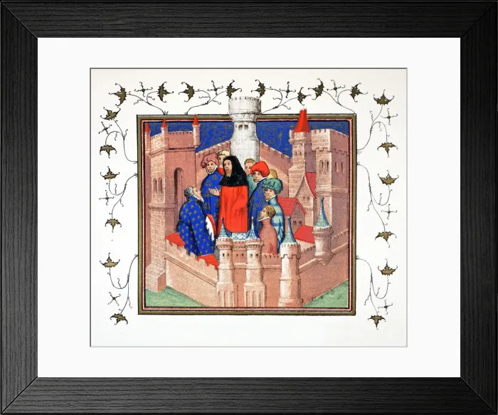 Framed Print : Earl of Northumberland delivering his false message to Richard II, Conway Castle, 19th Century Framed Print : Earl of Northumberland delivering his false message to Richard II, Conway Castle, 19th Century