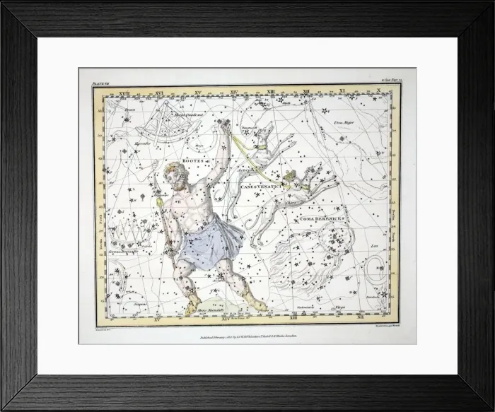 Framed Print : The Constellations (Plate VII), 1822 Framed Print : The Constellations (Plate VII), 1822