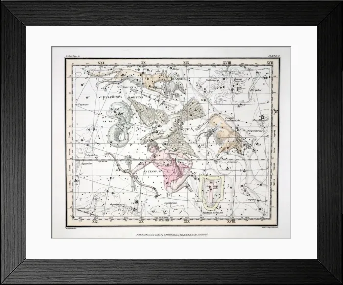 Framed Print : The Constellations (Plate X), 1822 Framed Print : The Constellations (Plate X), 1822