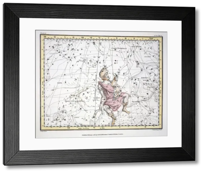 Framed Print : The Constellations (Plate IV) Auriga, Camelopaardalis, Telescopium Herschelli, 1822 Framed Print : The Constellations (Plate IV) Auriga, Camelopaardalis, Telescopium Herschelli, 1822