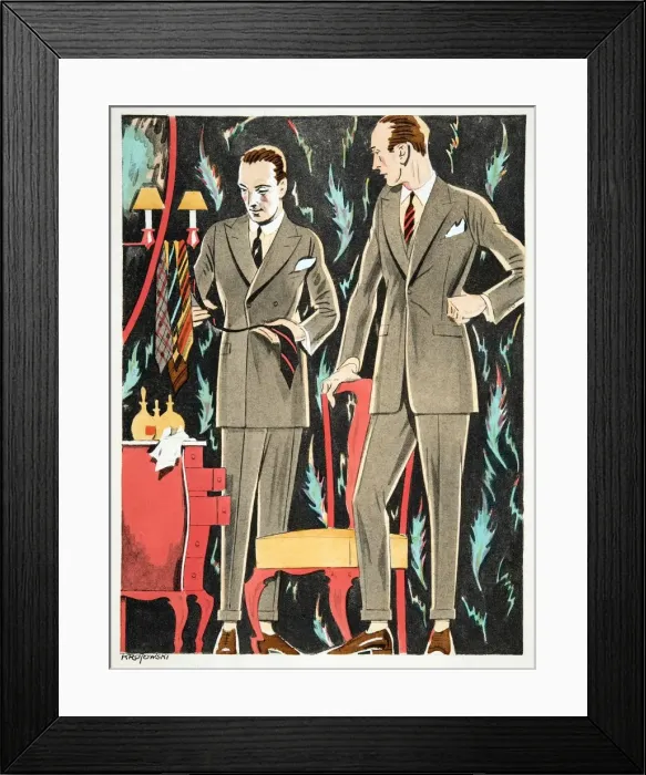 Framed Print : Der Arbiter, outfits by Fasskessel & Muntmann, from Styl, pub. 1922 (pochoir Print) Framed Print : Der Arbiter, outfits by Fasskessel & Muntmann, from Styl, pub. 1922 (pochoir Print)