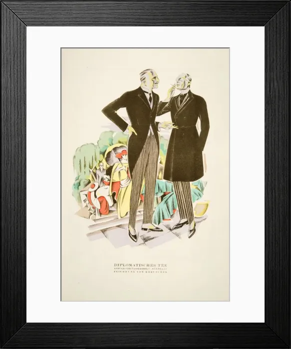 Framed Print : Diplomatischer Tee, suits by Fasskessel U Framed Print : Diplomatischer Tee, suits by Fasskessel U
